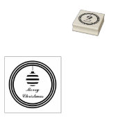 Ronde tekst Merry Christmas Bauble gepersonaliseer Rubberstempel (Gestempeld)