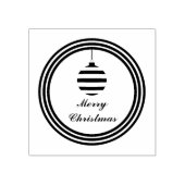 Ronde tekst Merry Christmas Bauble gepersonaliseer Rubberstempel (Afrduk)