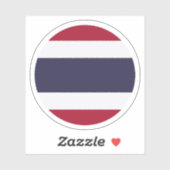 Ronde Thaise Vlagsticker Sticker (Vel)