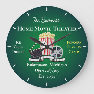 Ronde Thuisbioscoop Popcorn Klapbord Film Grote Klok