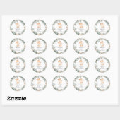 Ronde Tiger Floral Greenery Ronde Sticker (Vel)