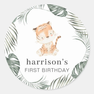 Ronde Tiger Greenery Sticker