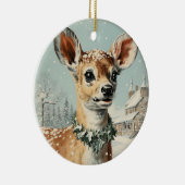 Ronde trendy lagen, Xmas Keramisch Ornament (Rechts)