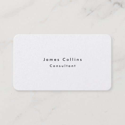 Ronde Trendy Simple Plain Minimalist Modern Visitekaartje (Voorkant)