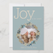 Ronde Tropische kerstblauwe foliage Foto Lijst (Voorkant)