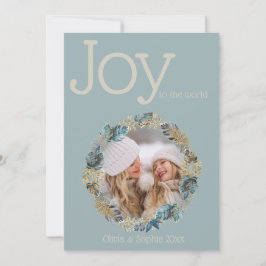 Ronde Tropische kerstblauwe foliage Foto Lijst