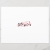 Ronde trouwtaart snijhulpen Roze logo (Achterkant)