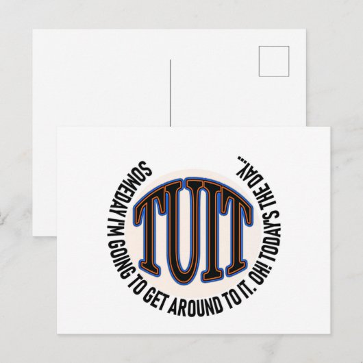 "Ronde TUIT Briefkaart (Voorkant / Achterkant)