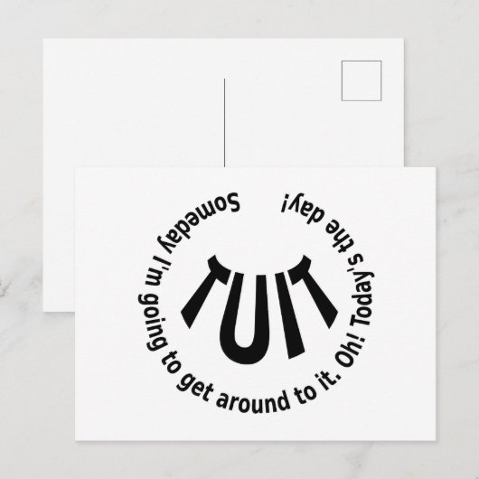 Ronde TUIT Briefkaart (Voorkant / Achterkant)