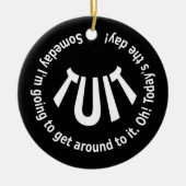 Ronde TUIT Keramisch Ornament (Voorkant)