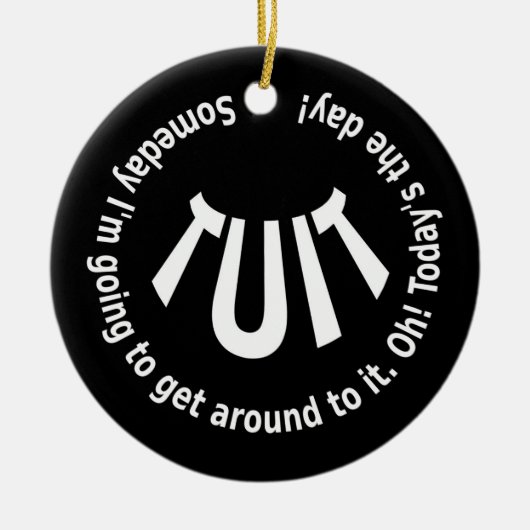 Ronde TUIT Keramisch Ornament (Voorkant)