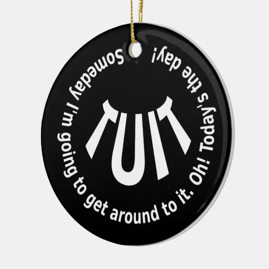 Ronde TUIT Keramisch Ornament (Links)