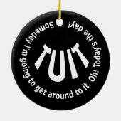 Ronde TUIT Keramisch Ornament (Achterkant)