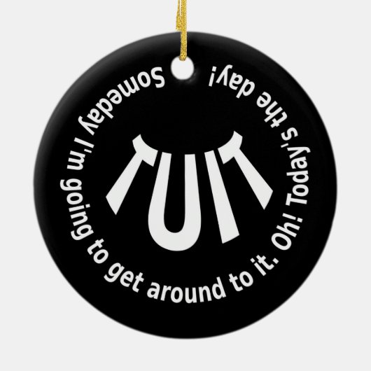 Ronde TUIT Keramisch Ornament (Achterkant)