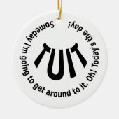 Ronde TUIT Keramisch Ornament (Voorkant)