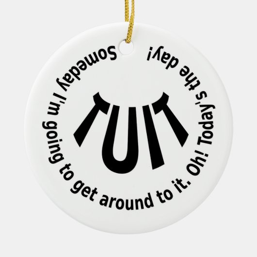 Ronde TUIT Keramisch Ornament (Voorkant)