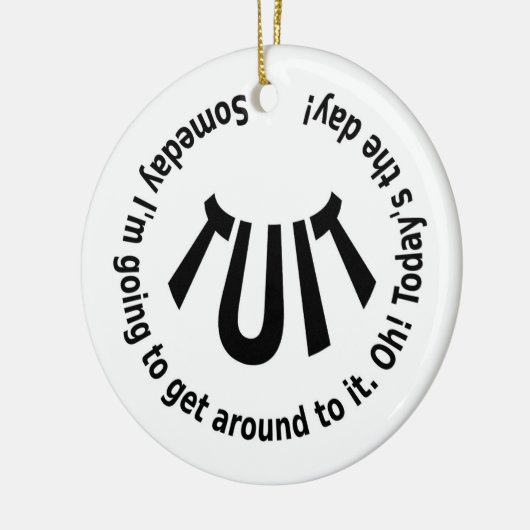 Ronde TUIT Keramisch Ornament (Links)