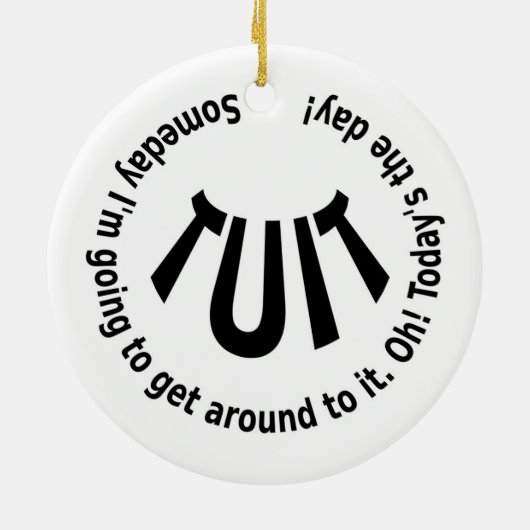 Ronde TUIT Keramisch Ornament (Achterkant)