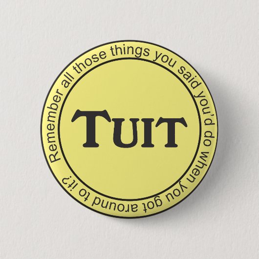 Ronde Tuit Pinback Ronde Button 5,7 Cm (Voorkant)