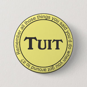 Ronde Tuit Pinback Ronde Button 5,7 Cm