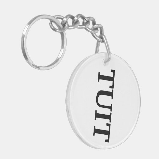 Ronde TUIT Sleutelhanger (Voorkant Links)