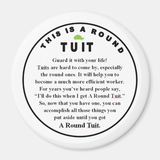 RONDE TUIT stick aan Magneet (Voorkant)