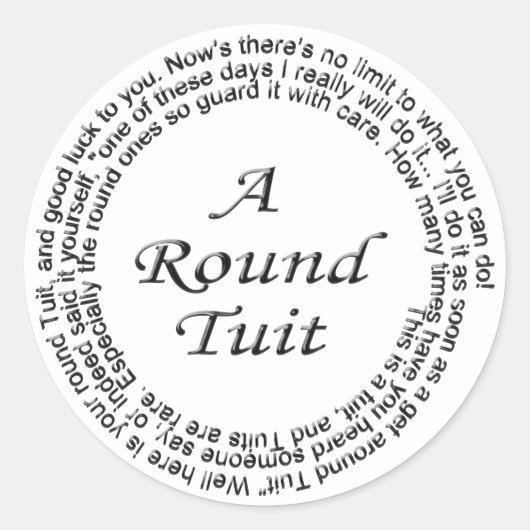 Ronde Tuit Sticker (Voorkant)