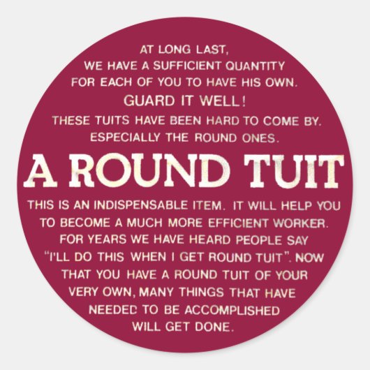 Ronde Tuit Sticker (Voorkant)