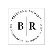 Ronde Typografie & het Initiaal van de BandTerugke Rubberstempel (Afrduk)