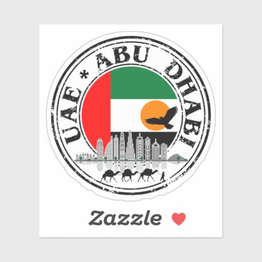 Ronde UAE Abu Dhabi Flag Seal Sticker – Perfect (Vel)