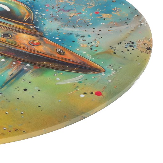 Ronde UFO UAP Snijplank (Hoek)