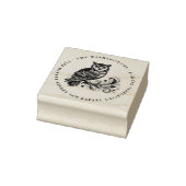 Ronde  Uil Familienaam Retouradres Rubberstempel (Stempel)