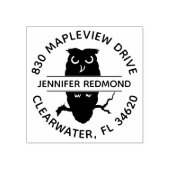 Ronde Uil Lover's retouradres Rubberen stempel (Afrduk)