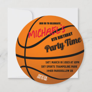Ronde uitnodiging basketbalfeest