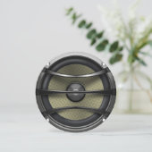 Ronde uitnodiging voor muziekvoorspreker van Birth (Staand voorkant)