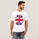 Ronde Union Jack heren- T-shirt (Voorkant volledig)