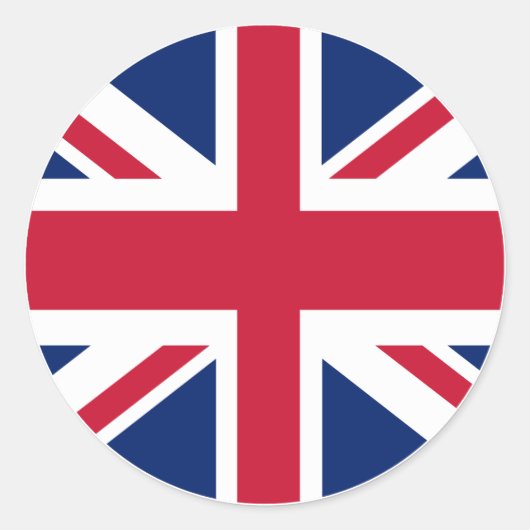 Ronde Union Jack Sticker (Voorkant)