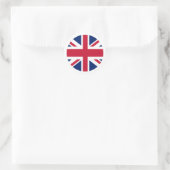 Ronde Union Jack Sticker Met Witte Rand (Tas)