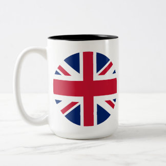 Ronde Union Jack Tweekleurige Koffiemok