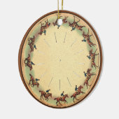Ronde van Cantering Horse Keramisch Ornament (Links)