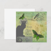 Ronde van Chat Noir Collage Flat Kaart (Voorkant / Achterkant)