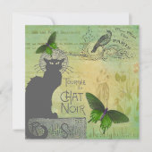 Ronde van Chat Noir Collage Flat Kaart (Voorkant)