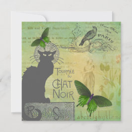 Ronde van Chat Noir Collage Flat Kaart