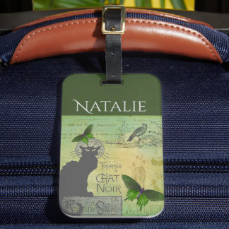  Ronde van Chat Noir Collage in Parijs Bagagelabel