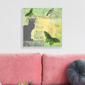 Ronde van Chat Noir Collage in Parijs Canvas Afdruk (Insitu (Woonkamer))