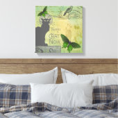 Ronde van Chat Noir Collage in Parijs Canvas Afdruk (Insitu (Slaapkamer))