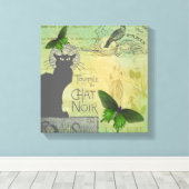 Ronde van Chat Noir Collage in Parijs Canvas Afdruk (Insitu (Houten vloer))