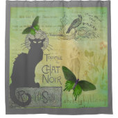  Ronde van Chat Noir Collage in Parijs Douchegordijn (Voorkant)