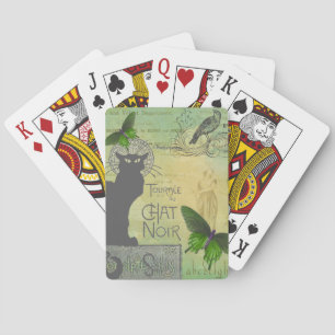 Ronde van Chat Noir Collage in Parijs Pokerkaarten