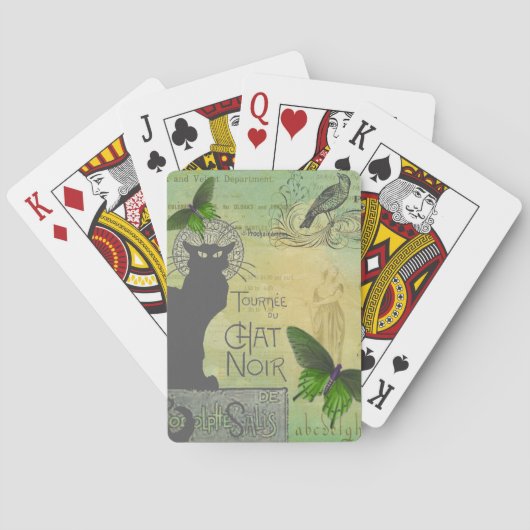  Ronde van Chat Noir Collage in Parijs Pokerkaarten (Achterkant)